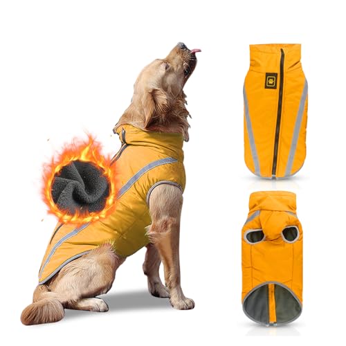 PETCUTE Hundemantel wasserdicht hundejacke für mittelgroße Hunde Warme hundemantel Fleece Grosse Hunde von PETCUTE