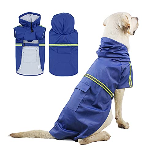 PETCUTE Hunderegenmantel,Winddicht Wasserdicht Hunde Regenmantel mit Reflektierenden Streifen, Verstellbarer Hunde Regenjacke mit Kapuze und Kragenloch für Kleine Mittelgroße und Große Hunde PETCUTE Hunderegenmantel,Winddicht Wasserdicht Hunde Regenmantel mit Reflektierenden Streifen, Verstellbarer Hunde Regenjacke mit Kapuze und Kragenloch für Kleine Mittelgroße und Große Hunde von PETCUTE