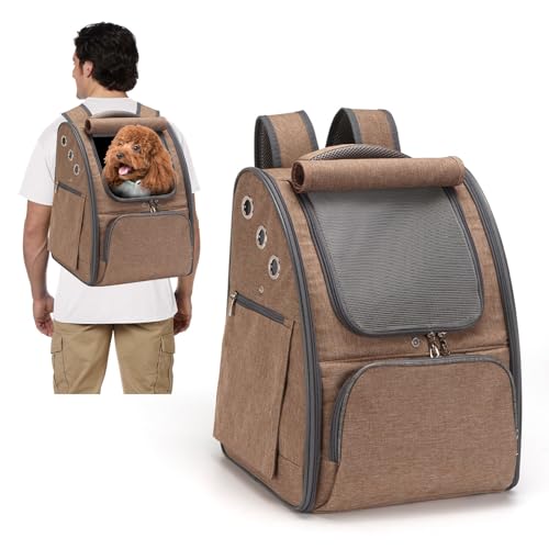 PETCUTE Hunderucksack Atmungsaktiv Katzenrucksack Hundetragetasche Faltbar Haustier Rucksäcke Wanderrucksack für Kleine Hunde und Katzen Braun PETCUTE Hunderucksack Atmungsaktiv Katzenrucksack Hundetragetasche Faltbar Haustier Rucksäcke Wanderrucksack für Kleine Hunde und Katzen Braun von PETCUTE