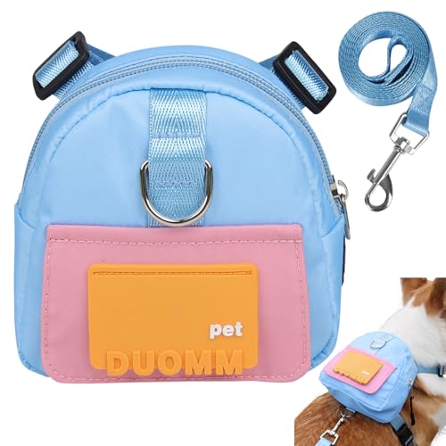 PETCUTE Hunderucksack Geschirr für Hunde,Hunderucksack mit Leine,Haustiergeschirr mit Kotbeutelspender,Hunde-Satteltasche,Verstellbare Welpengeschirr-Rucksack für Wandertraining und tägliches Gehen PETCUTE Hunderucksack Geschirr für Hunde,Hunderucksack mit Leine,Haustiergeschirr mit Kotbeutelspender,Hunde-Satteltasche,Verstellbare Welpengeschirr-Rucksack für Wandertraining und tägliches Gehen von PETCUTE