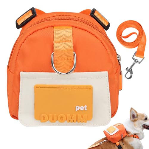 PETCUTE Hunderucksack Geschirr für Hunde,Hunderucksack mit Leine,Haustiergeschirr mit Kotbeutelspender,Hunde-Satteltasche,Verstellbare Welpengeschirr-Rucksack für Wandertraining und tägliches Gehen PETCUTE Hunderucksack Geschirr für Hunde,Hunderucksack mit Leine,Haustiergeschirr mit Kotbeutelspender,Hunde-Satteltasche,Verstellbare Welpengeschirr-Rucksack für Wandertraining und tägliches Gehen von PETCUTE