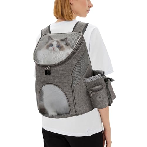 PETCUTE Hunderucksack Katzenrucksack,Rucksack für kleine Hunde Haustiertragetasche Taschen mit Abnehmbarer Matte,Haustier Rucksäcke mit Schulterriemen,Airline Genehmigt von PETCUTE