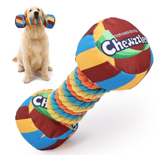 PETCUTE Hundespielzeug, Quietschendes Hundespielzeug, Großes Hundespielzeug mit Knitterpapier, Gefülltes Hundekauspielzeug für Welpen/Kleine/Mittlere/große Hunde,aus Natürlicher Baumwolle von PETCUTE