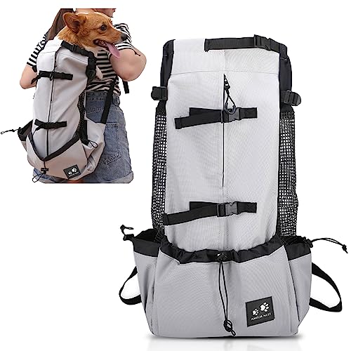 PETCUTE Hundetasche Hundetransporttasche Tragetasche füR Hunde Katzen Wanderrucksack Seite Atmungsaktives Netz Rucksack füR groß Hunde Katzen bis zu 16,5 kg von PETCUTE