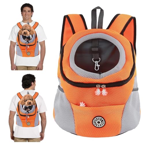 PETCUTE Hundetragerucksack,Verstellbarer Haustier Rucksack für Kleine Hunde und Katzen,Gepolsterter Schultergurt,Wasserdichter Boden,Atmungsaktiv,Haustier-Fronttasche mit Sicherheitshaken,zum Wandern PETCUTE Hundetragerucksack,Verstellbarer Haustier Rucksack für Kleine Hunde und Katzen,Gepolsterter Schultergurt,Wasserdichter Boden,Atmungsaktiv,Haustier-Fronttasche mit Sicherheitshaken,zum Wandern von PETCUTE