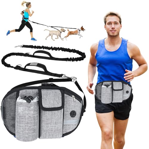 PETCUTE Joggingleine Hunde für Laufen,Wandern,Freihandleinen für Hunde mit Reflektierende Nähte und Kotbeutelspender,Hunde Joggingleine für große und mittelgroße Hunde mit Doppelgriff Bauchgurt PETCUTE Joggingleine Hunde für Laufen,Wandern,Freihandleinen für Hunde mit Reflektierende Nähte und Kotbeutelspender,Hunde Joggingleine für große und mittelgroße Hunde mit Doppelgriff Bauchgurt von PETCUTE