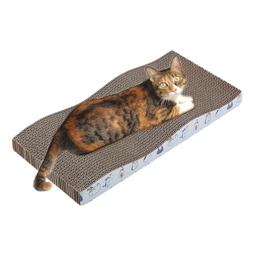 PETCUTE Katze Kratzbrett,3 in 1 Kratzpappe für Katzen mit Premium-Kratztextur,Kratzbrett Katze zur Krallenpflege,Katzen Kratzmatte Kratzpappe für Schlafen/Spielen/Kratzen von PETCUTE