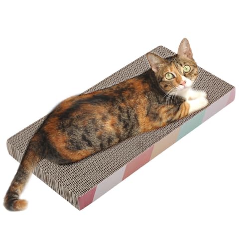 PETCUTE Katze Kratzbrett,3 in 1 Kratzpappe für Katzen mit Premium-Kratztextur,Kratzbrett Katze zur Krallenpflege,Katzen Kratzmatte Kratzpappe für Schlafen/Spielen/Kratzen von PETCUTE