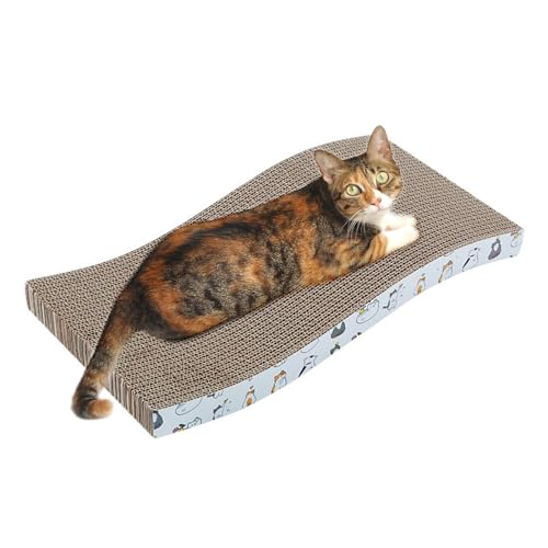 PETCUTE Katze Kratzbrett,3 in 1 Kratzpappe für Katzen mit Premium-Kratztextur,Kratzbrett Katze zur Krallenpflege,Katzen Kratzmatte Kratzpappe für Schlafen/Spielen/Kratzen von PETCUTE