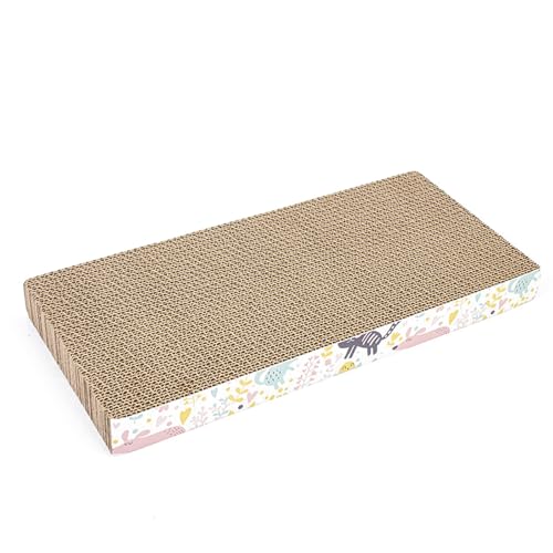 PETCUTE Katzen Kratzbrett,Katzen Kratzpappe mit Premium-Kratztextur, 100% Recycelbar,Langlebige Katzen Kratzmatte Umkehrbar,Gekrümmt Geformt,Kratzbrett aus Wellpappe für Schlafen/Spielen/Kratzen PETCUTE Katzen Kratzbrett,Katzen Kratzpappe mit Premium-Kratztextur, 100% Recycelbar,Langlebige Katzen Kratzmatte Umkehrbar,Gekrümmt Geformt,Kratzbrett aus Wellpappe für Schlafen/Spielen/Kratzen von PETCUTE