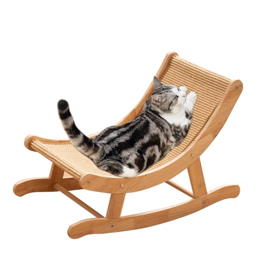 PETCUTE Katzen Sisal Stuhl, Katzenbett, Katzenstuhl Lounge Balkon Sisal Zum Ausruhen,Katzenbett Hängematte,Einfache Montage,2-in-1-Schaukelstuhl,Ideal für Katzen, Welpen und Kleintiere PETCUTE Katzen Sisal Stuhl, Katzenbett, Katzenstuhl Lounge Balkon Sisal Zum Ausruhen,Katzenbett Hängematte,Einfache Montage,2-in-1-Schaukelstuhl,Ideal für Katzen, Welpen und Kleintiere von PETCUTE