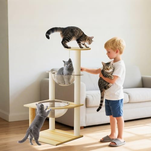 PETCUTE Katzenbaum,99cm,Katzenkratzbaum Groß mit Raumkapsel,Leiter,Höhle,Katzenspielzeug,Pompon,Plattformen,Jute Kratzsäule,Katzenkratzbaum mit Anleitung,Leicht zu Reinigen PETCUTE Katzenbaum,99cm,Katzenkratzbaum Groß mit Raumkapsel,Leiter,Höhle,Katzenspielzeug,Pompon,Plattformen,Jute Kratzsäule,Katzenkratzbaum mit Anleitung,Leicht zu Reinigen von PETCUTE
