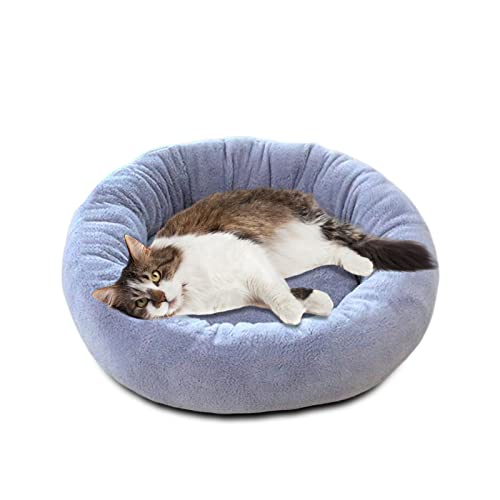 PETCUTE Katzenbett Flauschig Rund aus Plüsch,Waschbares Haustierbett,Hundekissen,Super Weich,Hundekorb,Donut Hundebett für große, Mittelgroße & Kleine Hunde,rutschfeste Unterseite von PETCUTE