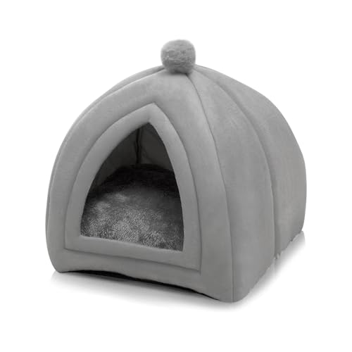 PETCUTE Katzenbett große Katzen,Weiche Warme Katzenhöhle Katzenzelt,Faltbar Katzenhaus Indoor mit Abnehmbarem Matte,Waschbare Hundehöhlenbett mit rutschfeste Unterseite PETCUTE Katzenbett große Katzen,Weiche Warme Katzenhöhle Katzenzelt,Faltbar Katzenhaus Indoor mit Abnehmbarem Matte,Waschbare Hundehöhlenbett mit rutschfeste Unterseite von PETCUTE