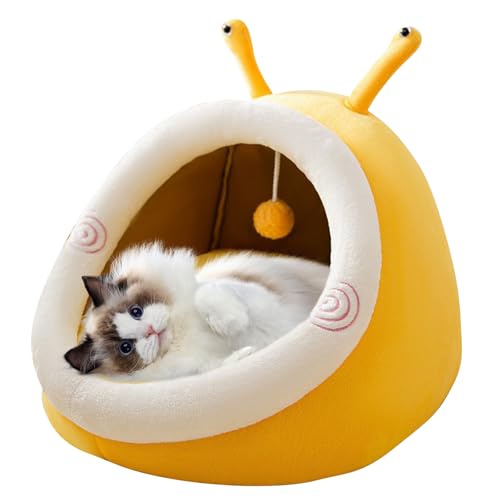 PETCUTE Katzenbetten für Innenkatzen,Halbgeschlossen Katzenzelt Katzenkorb mit Anti-Rutsch-Boden,Hängender Fellball,Kuschelhöhle für Katzen Hunde,Katzenhäuschen für Kleine bis Mittlere Größe Katze PETCUTE Katzenbetten für Innenkatzen,Halbgeschlossen Katzenzelt Katzenkorb mit Anti-Rutsch-Boden,Hängender Fellball,Kuschelhöhle für Katzen Hunde,Katzenhäuschen für Kleine bis Mittlere Größe Katze von PETCUTE