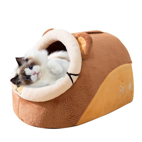 PETCUTE Katzenbetten für Innenkatzen,Halbgeschlossen Katzenzelt Katzenkorb mit Anti-Rutsch-Boden,Hängender Fellball,Kuschelhöhle für Katzen Hunde,Katzenhäuschen für Kleine bis Mittlere Größe Katze PETCUTE Katzenbetten für Innenkatzen,Halbgeschlossen Katzenzelt Katzenkorb mit Anti-Rutsch-Boden,Hängender Fellball,Kuschelhöhle für Katzen Hunde,Katzenhäuschen für Kleine bis Mittlere Größe Katze von PETCUTE
