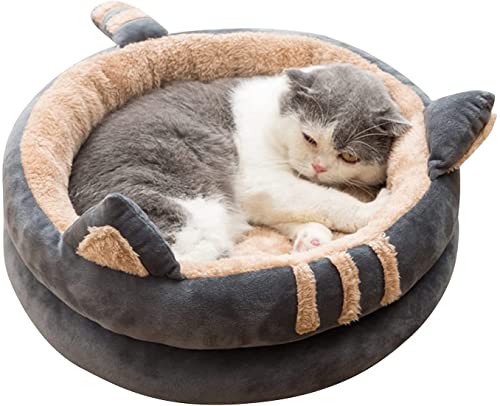 PETCUTE Katzenhöhle Katzenbett,Waschbar Katzenzelt Katzenkorb für Katzen und Hunde,Winter Hundebett,Haustiernest, das für Katzen, Kätzchen, Welpen,Bequeme Katzenkissen mit rutschfeste Unterseite von PETCUTE