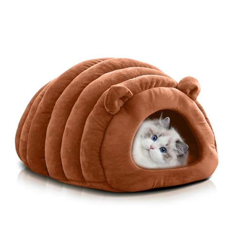 PETCUTE Katzenhöhle Katzenbett,Waschbar Katzenzelt Katzenkorb für Katzen und Hunde,Winter Katzenhaus,Kuschelhöhle für Katzen & Hunde Welpen,Bequeme Hundebett mit rutschfeste Unterseite PETCUTE Katzenhöhle Katzenbett,Waschbar Katzenzelt Katzenkorb für Katzen und Hunde,Winter Katzenhaus,Kuschelhöhle für Katzen & Hunde Welpen,Bequeme Hundebett mit rutschfeste Unterseite von PETCUTE