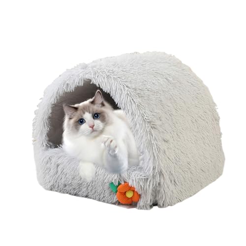 PETCUTE Katzenhöhle Katzenbett Katzenhaus,Katzenbett Flauschig mit Kissen Waschbar,Katzenbetten für den Innenbereich mit Rutschfestem Boden,Superweiche Hundehöhlenbett,Haustierbett PETCUTE Katzenhöhle Katzenbett Katzenhaus,Katzenbett Flauschig mit Kissen Waschbar,Katzenbetten für den Innenbereich mit Rutschfestem Boden,Superweiche Hundehöhlenbett,Haustierbett von PETCUTE