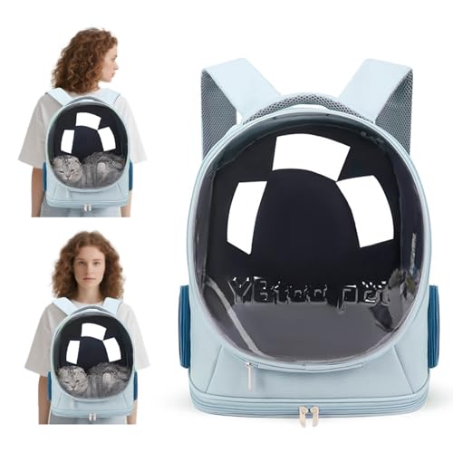PETCUTE Katzenrucksack,Faltbar Haustier Rucksack mit Sicherheitsleine & Raumkapsel-Design,Belüftet Katzen Transport Rucksack,für Reisen/Wandern/Outdoor/Tierarztbesuche,bis 5kg PETCUTE Katzenrucksack,Faltbar Haustier Rucksack mit Sicherheitsleine & Raumkapsel-Design,Belüftet Katzen Transport Rucksack,für Reisen/Wandern/Outdoor/Tierarztbesuche,bis 5kg von PETCUTE