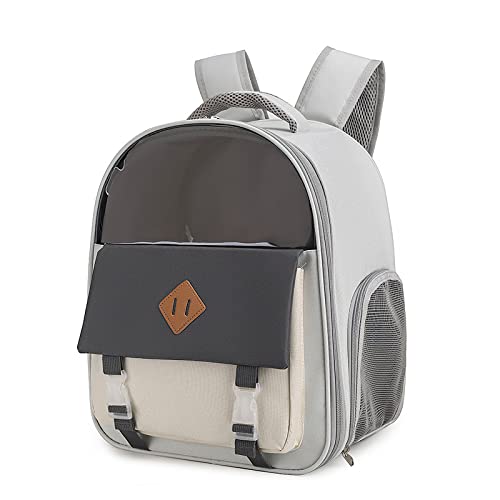 PETCUTE Katzenrucksack Hunderucksack,Haustier Rucksack für Kleine Katzen und Hunde mit Drahtstruktur,Faltbarer Haustier Reiserucksack mit Innerer Sicherheitsleine,Abnehmbare Matte,für Reisen,Wandern von PETCUTE