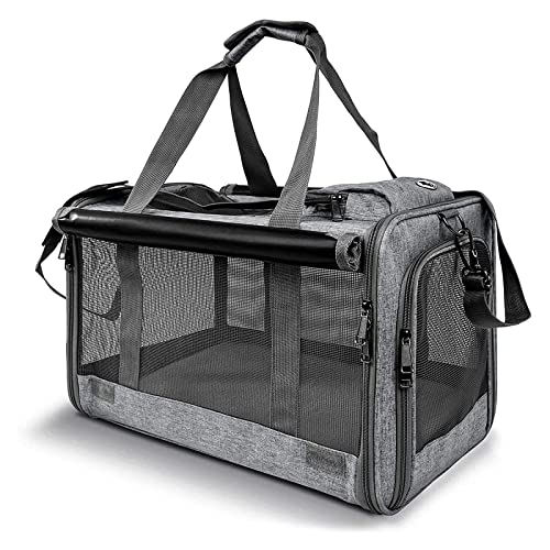 PETCUTE Katzentransportbox für große Katzen 20 lbs,Faltbar Hundetransportbox für Kleine Hunde,Tragbar Transportbox für mittelgroße Katzen mit Schultergurt,für Wandern Reisen Camping im Freien PETCUTE Katzentransportbox für große Katzen 20 lbs,Faltbar Hundetransportbox für Kleine Hunde,Tragbar Transportbox für mittelgroße Katzen mit Schultergurt,für Wandern Reisen Camping im Freien von PETCUTE