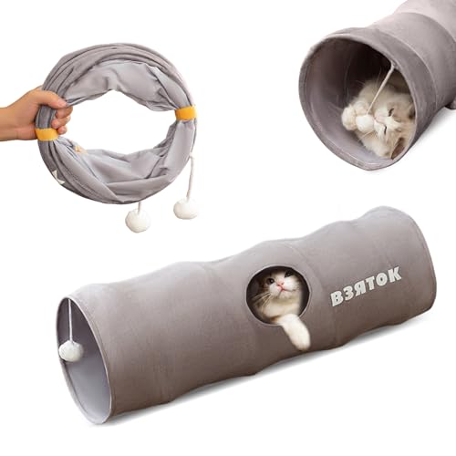 PETCUTE Katzentunnel mit Spielball,Kaninchen Tunnel,Faltbarer Katzenspielzeug Tunnel,Langlebig Katzentunnel für Indoor-Katzen und Kaninchen,Rascheltunnel für Katzen Welphln Kaninchenoder Kleintiere S PETCUTE Katzentunnel mit Spielball,Kaninchen Tunnel,Faltbarer Katzenspielzeug Tunnel,Langlebig Katzentunnel für Indoor-Katzen und Kaninchen,Rascheltunnel für Katzen Welphln Kaninchenoder Kleintiere S von PETCUTE