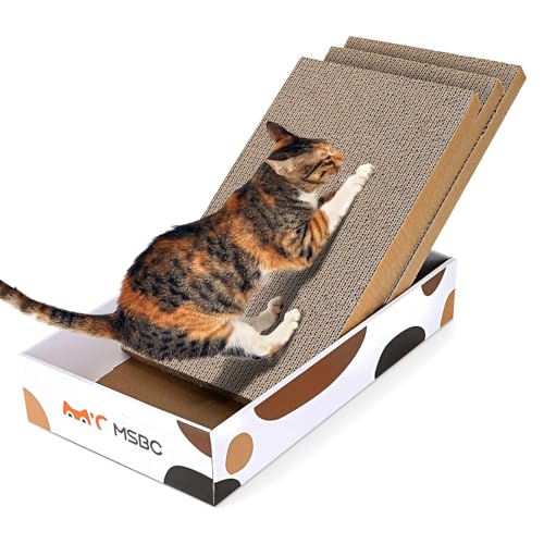 PETCUTE Kratzbrett Katze,Katzenkratzbox mit 3 Kratzbrettern,Robuste Doppelseitige Kratzpappe für Katzen,Recycelbar Wellpappe Kratzmatten,große Katzenkratzmatte,Möbel Schützen PETCUTE Kratzbrett Katze,Katzenkratzbox mit 3 Kratzbrettern,Robuste Doppelseitige Kratzpappe für Katzen,Recycelbar Wellpappe Kratzmatten,große Katzenkratzmatte,Möbel Schützen von PETCUTE