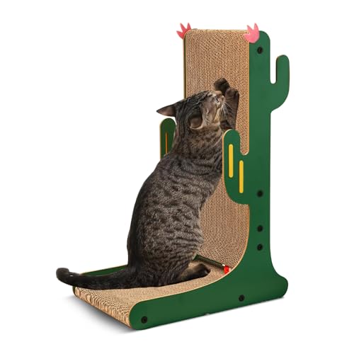 PETCUTE Kratzbrett Katzen, Hohe L förmige Kratzpappe für Katzen,Schutz Möbel Katze Kratzer Pad, Widerstandsfähig,Recycelbar Katzenkratzbrett mit Ballspielzeug für Wand und Ecke PETCUTE Kratzbrett Katzen, Hohe L förmige Kratzpappe für Katzen,Schutz Möbel Katze Kratzer Pad, Widerstandsfähig,Recycelbar Katzenkratzbrett mit Ballspielzeug für Wand und Ecke von PETCUTE