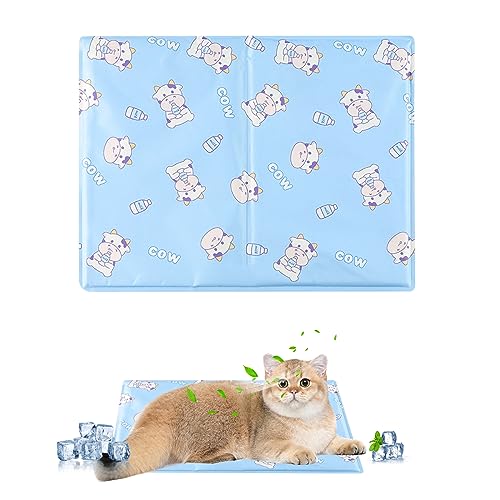 PETCUTE Kühlmatte Hund,Waschbar Kuhlmatte für Hund und Katze mit Ungiftiges Gel,wasserdichte Hunde Kühlmatte für Kisten, Hundehütten und Betten,Kratzfest Langlebiger Tierkühlmatte Sommer von PETCUTE