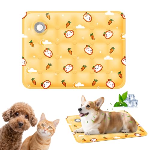 PETCUTE Kühlmatte für Hunde&Katzen,Langlebig Kühlmatte Katzen,Selbstkühlende Hundematte für Kleine Grosse Hunde,Hunde Kühldecke Hundebett für Zuhause Unterwegs Oder im Auto,Waschbar,Sommer S von PETCUTE