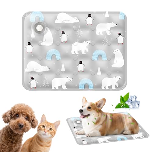 PETCUTE Kühlmatte für Hunde&Katzen,Langlebig Kühlmatte Katzen,Selbstkühlende Hundematte für Kleine Grosse Hunde,Hunde Kühldecke Hundebett für Zuhause Unterwegs Oder im Auto,Waschbar,Sommer L PETCUTE Kühlmatte für Hunde&Katzen,Langlebig Kühlmatte Katzen,Selbstkühlende Hundematte für Kleine Grosse Hunde,Hunde Kühldecke Hundebett für Zuhause Unterwegs Oder im Auto,Waschbar,Sommer L von PETCUTE
