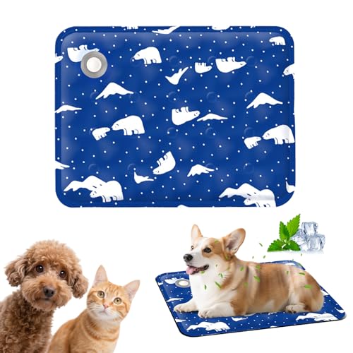 PETCUTE Kühlmatte für Hunde&Katzen,Langlebig Kühlmatte Katzen,Selbstkühlende Hundematte für Kleine Grosse Hunde,Hunde Kühldecke Hundebett für Zuhause Unterwegs Oder im Auto,Waschbar,Sommer L PETCUTE Kühlmatte für Hunde&Katzen,Langlebig Kühlmatte Katzen,Selbstkühlende Hundematte für Kleine Grosse Hunde,Hunde Kühldecke Hundebett für Zuhause Unterwegs Oder im Auto,Waschbar,Sommer L von PETCUTE