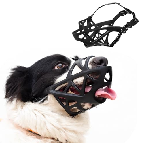 PETCUTE Maulkörbe für Hunde,Weicher Maulkorb für Hunde mit Reflektierender Streifen,Verstellbares Hund Maulkörbe,für Kleine,Mittlere und Große Hund,Verhindert Bellen,Beißen und Kauen PETCUTE Maulkörbe für Hunde,Weicher Maulkorb für Hunde mit Reflektierender Streifen,Verstellbares Hund Maulkörbe,für Kleine,Mittlere und Große Hund,Verhindert Bellen,Beißen und Kauen von PETCUTE