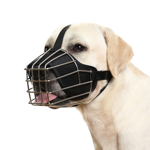 PETCUTE Maulkorb für Große Hunde,Atmungsaktiv Korbmaulkorb für Hunde,Verhindert BeißEn, Kauen und Bellen,Hundemaulkörbe mit Verstellbaren Riemen,Metall Maulkorb für Kleine, Mittlere und Große Hunde,L PETCUTE Maulkorb für Große Hunde,Atmungsaktiv Korbmaulkorb für Hunde,Verhindert BeißEn, Kauen und Bellen,Hundemaulkörbe mit Verstellbaren Riemen,Metall Maulkorb für Kleine, Mittlere und Große Hunde,L von PETCUTE