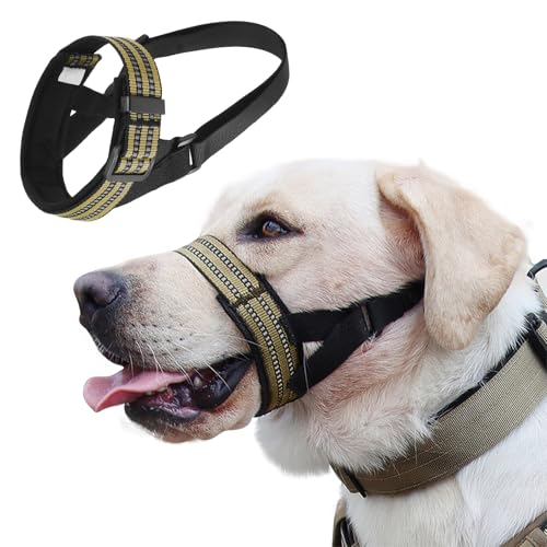 PETCUTE Maulkorb für Hunde,Reflektierender Hunde Maulkorb mit Verstellbarem Gurt, Weicher Stoff,Hundemaulkorb,Können Hecheln und Trinken, Verhindert das Beißen,Bellen und Kauen PETCUTE Maulkorb für Hunde,Reflektierender Hunde Maulkorb mit Verstellbarem Gurt, Weicher Stoff,Hundemaulkorb,Können Hecheln und Trinken, Verhindert das Beißen,Bellen und Kauen von PETCUTE