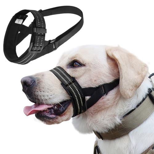 PETCUTE Maulkorb für Hunde,Reflektierender Hunde Maulkorb mit Verstellbarem Gurt, Weicher Stoff,Hundemaulkorb,Können Hecheln und Trinken, Verhindert das Beißen,Bellen und Kauen PETCUTE Maulkorb für Hunde,Reflektierender Hunde Maulkorb mit Verstellbarem Gurt, Weicher Stoff,Hundemaulkorb,Können Hecheln und Trinken, Verhindert das Beißen,Bellen und Kauen von PETCUTE