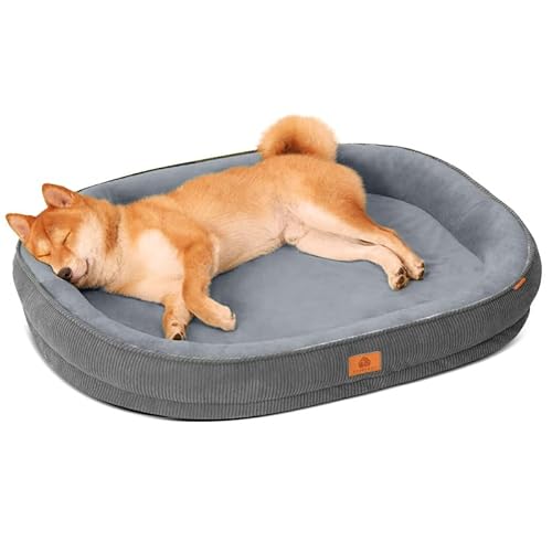PETCUTE Orthopädisches Hundebett für große und mittelgroße Hunde,Warmes Haustierbett mit Rutschfester Unterseite, Hundekorb mit Waschbarem Bezug,Hundematte für Kisten und Couch, Welpenbett PETCUTE Orthopädisches Hundebett für große und mittelgroße Hunde,Warmes Haustierbett mit Rutschfester Unterseite, Hundekorb mit Waschbarem Bezug,Hundematte für Kisten und Couch, Welpenbett von PETCUTE