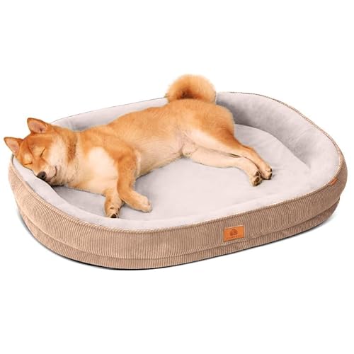 PETCUTE Orthopädisches Hundebett für große und mittelgroße Hunde,Warmes Haustierbett mit Rutschfester Unterseite, Hundekorb mit Waschbarem Bezug,Hundematte für Kisten und Couch, Welpenbett von PETCUTE