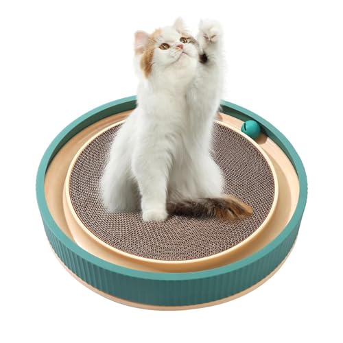 PETCUTE Ovale Kratzpappe für Katzen,Interaktives Kratzspielzeug für Katzen mit 2 Klingelballs,3 in 1 Wellpappe Kratzmatte Katze,Vollständig Trennbar,Kratzbretter Katze mit Trackball PETCUTE Ovale Kratzpappe für Katzen,Interaktives Kratzspielzeug für Katzen mit 2 Klingelballs,3 in 1 Wellpappe Kratzmatte Katze,Vollständig Trennbar,Kratzbretter Katze mit Trackball von PETCUTE