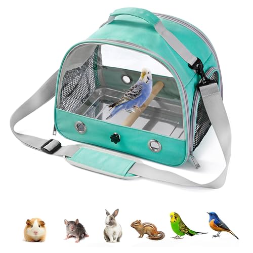 PETCUTE Papageien-Reisetasche mit Stehstange und Edelstahl-Tablett, Atmungsaktiv Tragetasche für Kleine Vögel, Reisetasche für Papageien, Sittiche, Kleine Haustier-Reisetasche für Reisen, Wandern PETCUTE Papageien-Reisetasche mit Stehstange und Edelstahl-Tablett, Atmungsaktiv Tragetasche für Kleine Vögel, Reisetasche für Papageien, Sittiche, Kleine Haustier-Reisetasche für Reisen, Wandern von PETCUTE