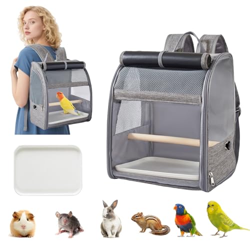 PETCUTE Rucksack für Vögel,Atmungsaktive Vogel Tragetasche mit Stehender Stange,Tragbarer Haustier-Transportkäfig mit Verbessertem Tablett,für Sittiche,Graupapageien, Caique, Senegal,Papageien PETCUTE Rucksack für Vögel,Atmungsaktive Vogel Tragetasche mit Stehender Stange,Tragbarer Haustier-Transportkäfig mit Verbessertem Tablett,für Sittiche,Graupapageien, Caique, Senegal,Papageien von PETCUTE