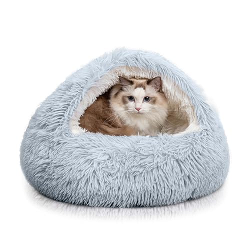 PETCUTE Rundes Katzenbett,Flauschiges Plüsch Haustierbett, Katzenhöhle mit Kapuze,Haustierkissen mit rutschfeste Unterseite,Waschbar Hundebett Welpenkissen für mittelgroße und Kleine Hunde PETCUTE Rundes Katzenbett,Flauschiges Plüsch Haustierbett, Katzenhöhle mit Kapuze,Haustierkissen mit rutschfeste Unterseite,Waschbar Hundebett Welpenkissen für mittelgroße und Kleine Hunde von PETCUTE