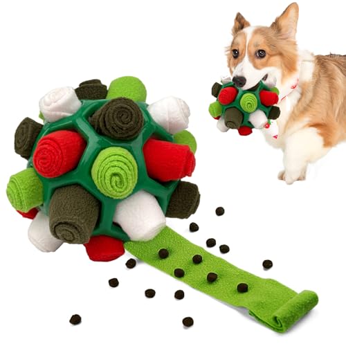 PETCUTE Schnüffelball für Hunde,Interaktives Hunde Schnüffelspielzeug,Intelligenzspielzeug für Hunde,Interaktives Hundespielzeug für Kleine Mittelgroße Hunde Spielzeug,Sicher und Ungiftig von PETCUTE