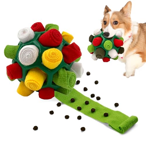 PETCUTE Schnüffelball für Hunde,Interaktives Hunde Schnüffelspielzeug,Intelligenzspielzeug für Hunde,Interaktives Hundespielzeug für Kleine Mittelgroße Hunde Spielzeug,Sicher und Ungiftig von PETCUTE