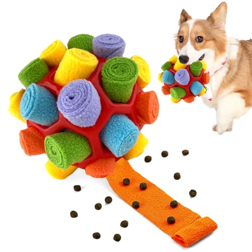 PETCUTE Schnüffelball für Hunde,Interaktives Hunde Schnüffelspielzeug,Intelligenzspielzeug für Hunde,Interaktives Hundespielzeug für Kleine Mittelgroße Hunde Spielzeug,Sicher und Ungiftig von PETCUTE