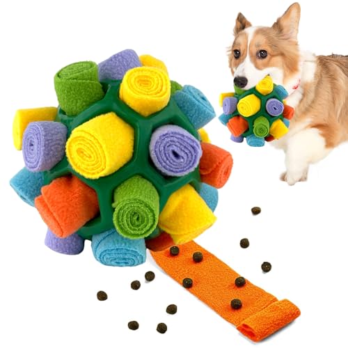 PETCUTE Schnüffelball für Hunde,Interaktives Hunde Schnüffelspielzeug,Intelligenzspielzeug für Hunde,Interaktives Hundespielzeug für Kleine Mittelgroße Hunde Spielzeug,Sicher und Ungiftig von PETCUTE