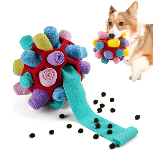 PETCUTE Schnüffelball für Hunde,Interaktives Hunde Schnüffelspielzeug,Intelligenzspielzeug für Hunde,Interaktives Hundespielzeug für Kleine Mittelgroße Hunde Spielzeug,Sicher und Ungiftig von PETCUTE