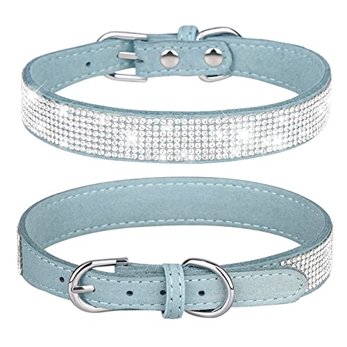 PETCUTE Stilvolle Verstellbarer Hundehalsband mit Strasssteinen,Weiches Wildleder,Atmungsaktiv Haustier Halsbänder,Katze Halsband, Halsband Hund Für Kleine Mittlere Hunde PETCUTE Stilvolle Verstellbarer Hundehalsband mit Strasssteinen,Weiches Wildleder,Atmungsaktiv Haustier Halsbänder,Katze Halsband, Halsband Hund Für Kleine Mittlere Hunde von PETCUTE