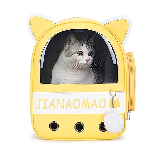 PETCUTE Süß Hunderucksack,Tragbare und Faltbare Katzenrucksack mit Herausnehmbarer Matte, Atmungsaktive und Leichte Haustier Reiserucksack,Geeignet für Katzen und Hunde und Andere Kleine Haustiere von PETCUTE